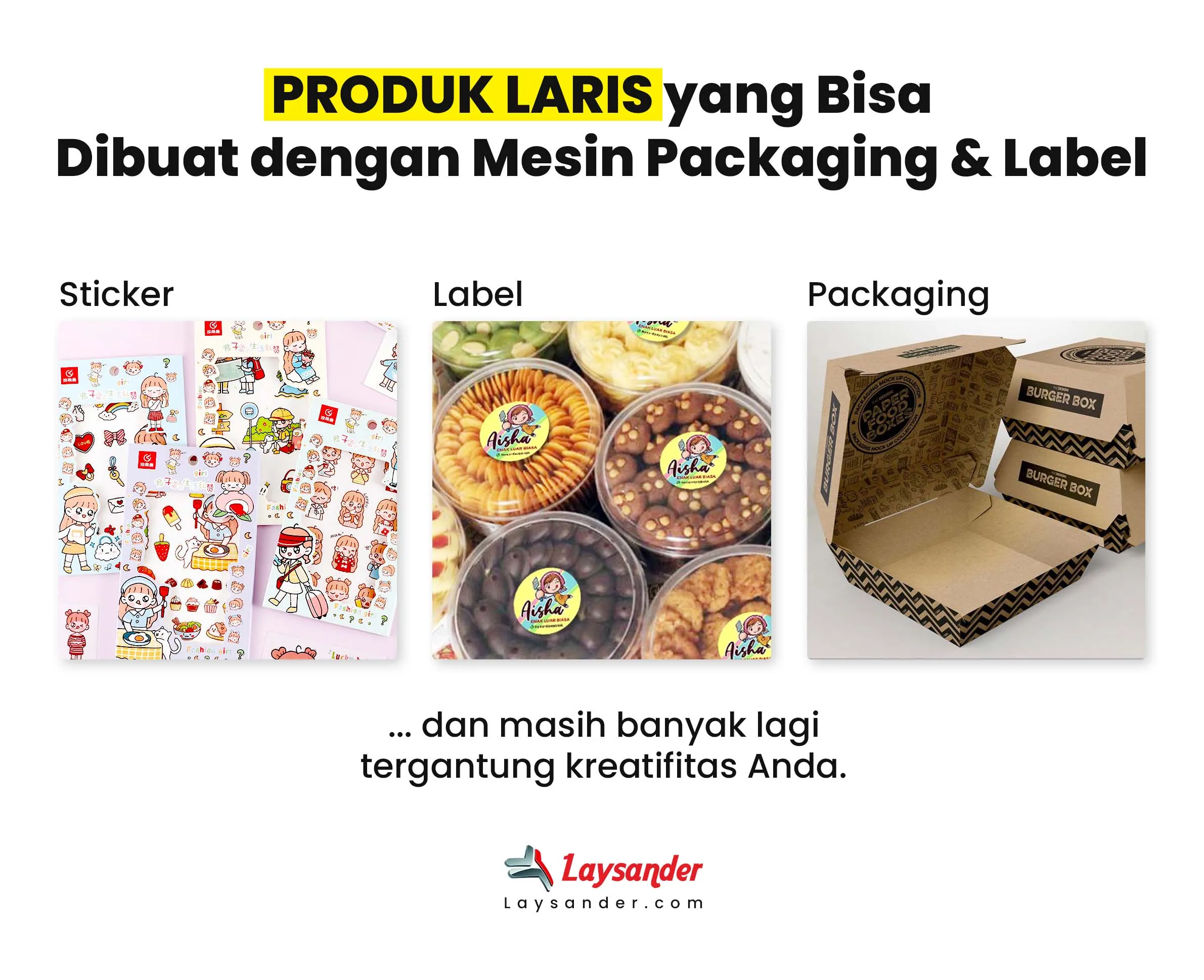 Produk yang Bisa Diahasilkan Menggunakan Mesin Packaging & Label - Laysander