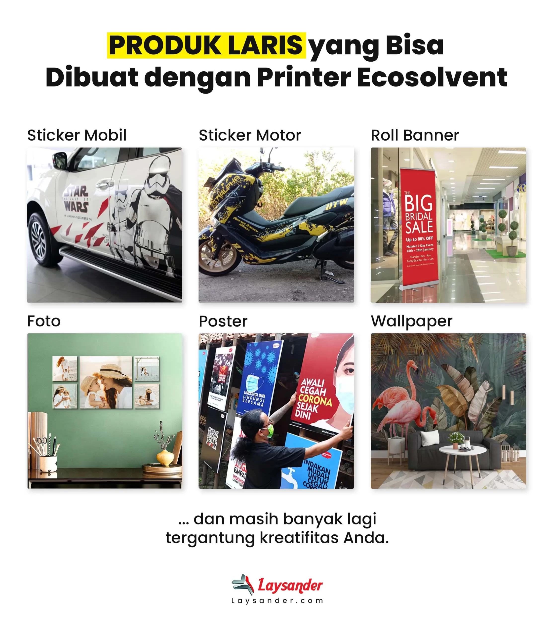 Produk Yang Bisa Diahasilkan Menggunakan Printer Ecosolvent