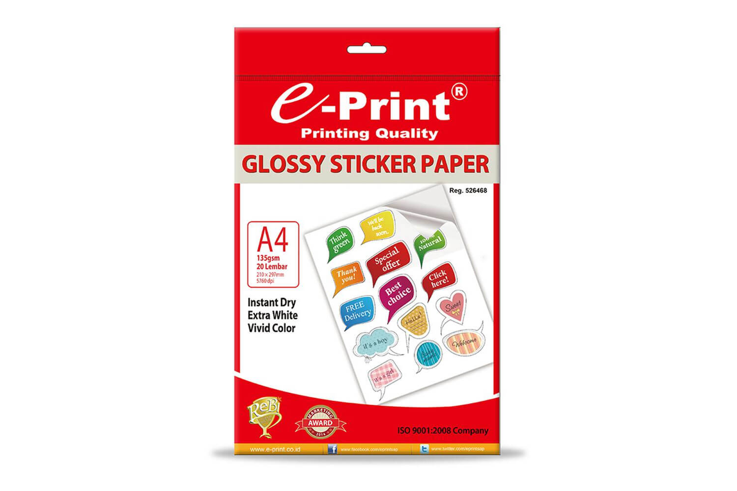 Sticker Glossy Foto Paper Digital Printing