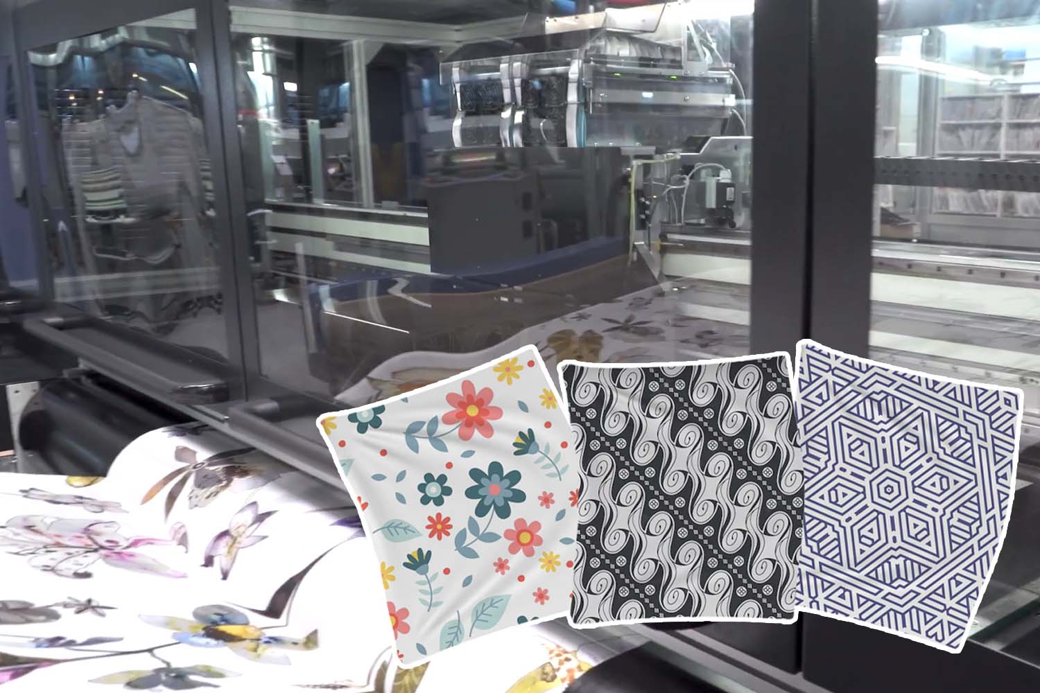 Kain Dengan Desain Unik Dicetak Oleh Printer Sublim Dan Direct To Fabric Untuk Peluang Bisnis Dekorasi Rumah.