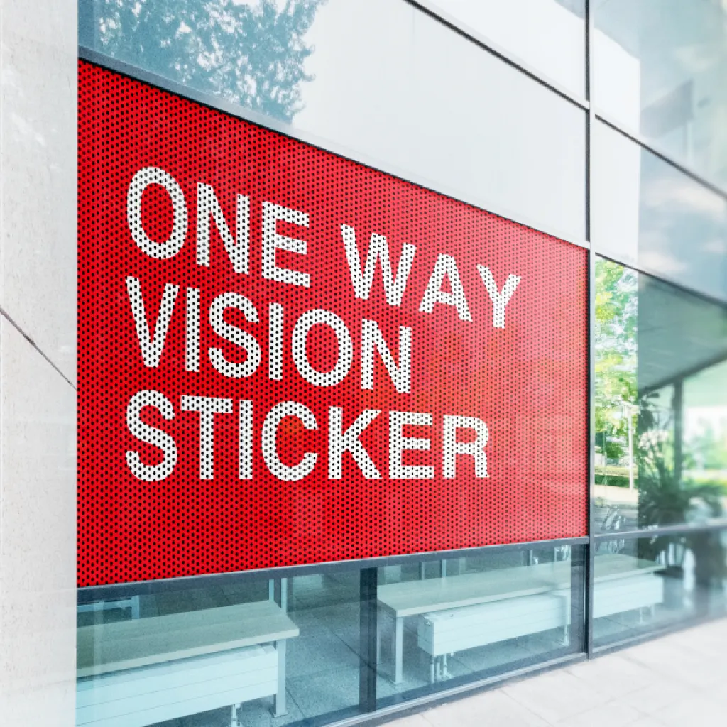 Kertas Stiker One Way Dengan Mikro-Perforasi Untuk Aplikasi Pada Jendela Yang Menawarkan Privasi Sekaligus Branding.