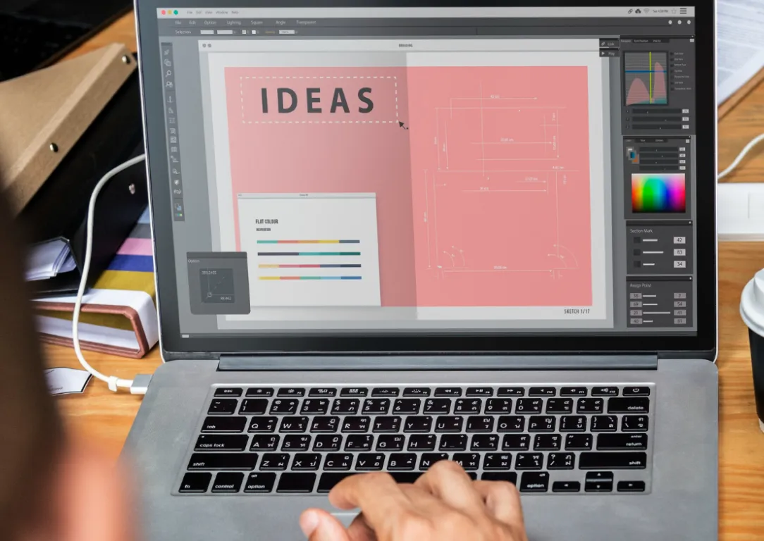 Desainer Grafis Menggunakan Adobe Illustrator Untuk Membuat Desain Cutting Sticker.
