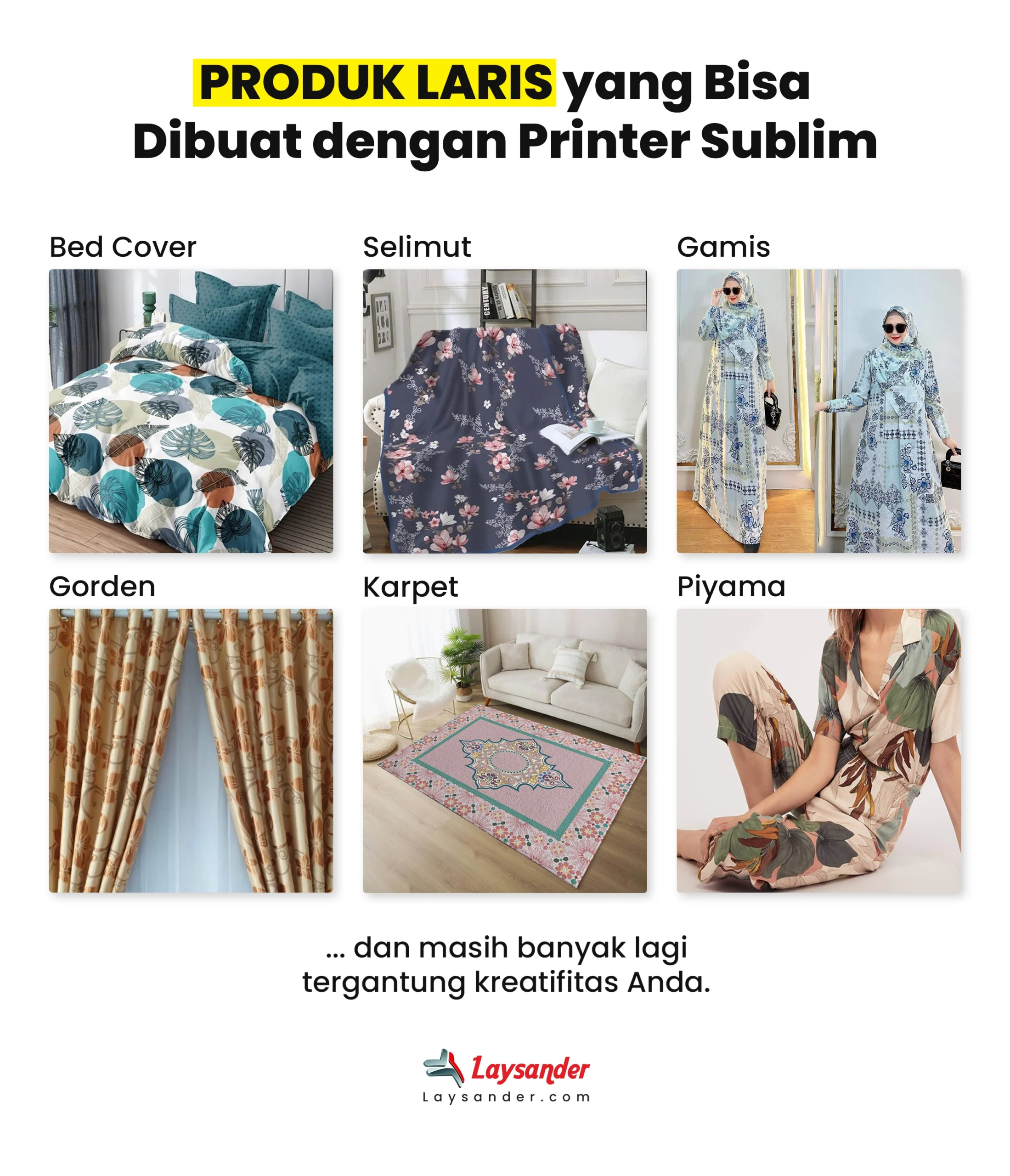 Produk Yang Bisa Dihasilkan Menggunakan Printer Sublim