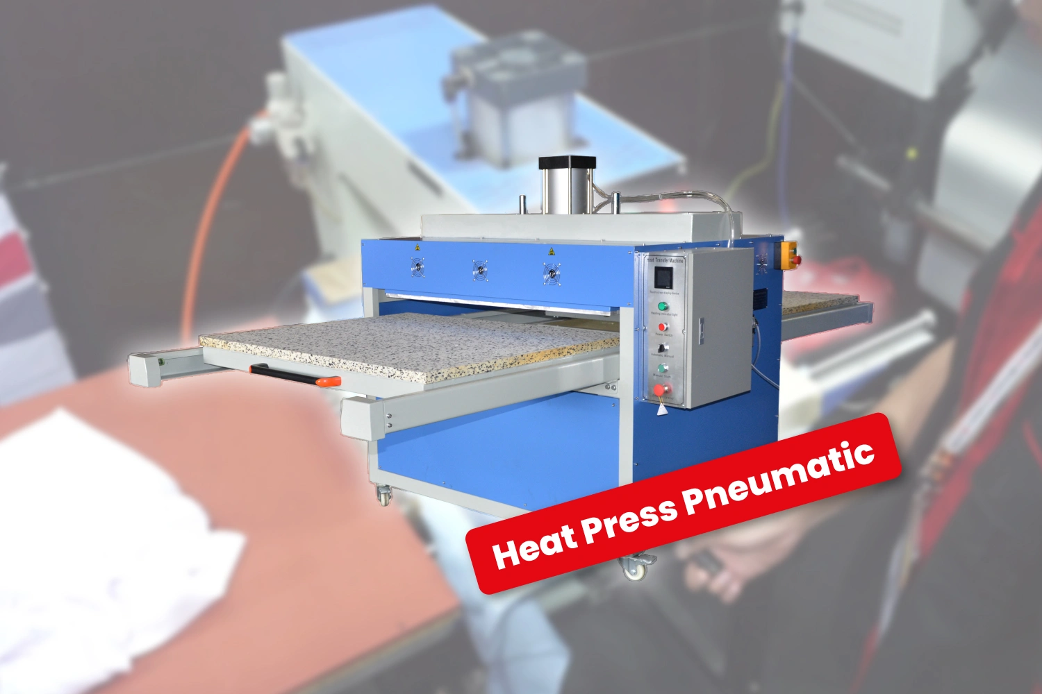 Gambar Heat Press Pneumatic.