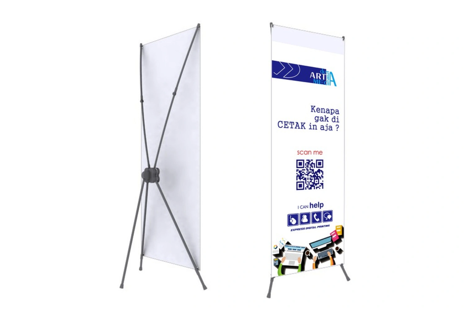 Banner Roll, X, Y Efektif Untuk Promosi Di Event.