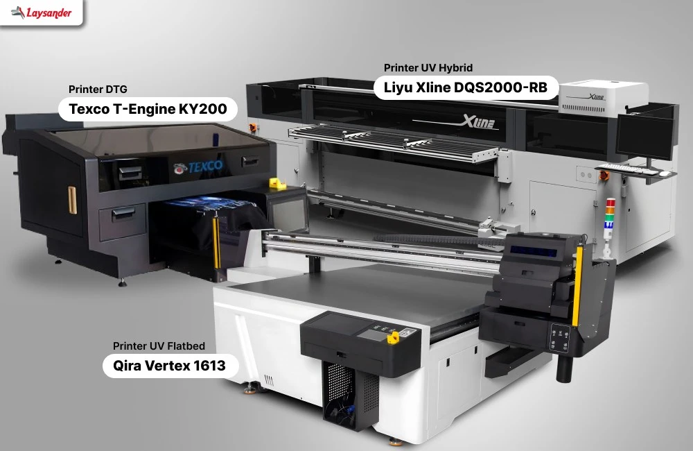 Tiga Mesin Baru Laysander Di Allprint 2026: Texco T-Engine Ky200, Liyu Xline Dqs2000-Rb, Dan Qira Vertex 1613.