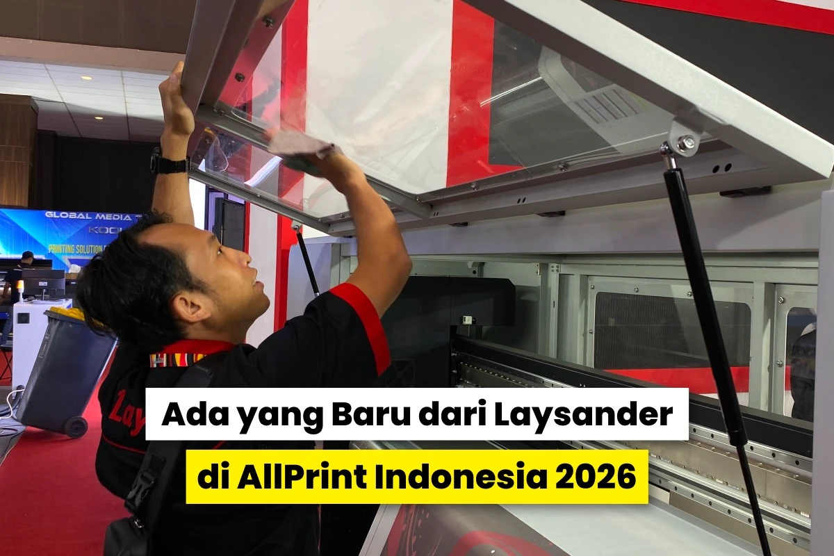 Tim Laysander Memperlihatkan Mesin Percetakan Yang Menjadi Bagian Dari Inovasi Terbaru Laysander Di Allprint 2026.